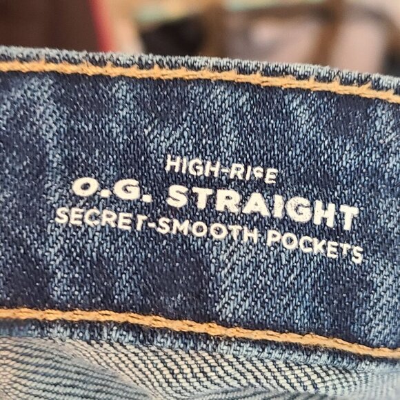 Old Navy Women's High Rise O.G. Straight Jeans Blue Size 18 - Picture 9 of 10